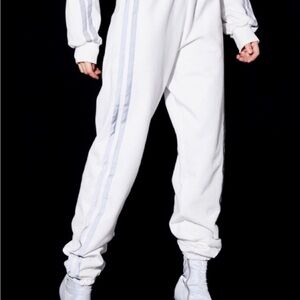 I.AM.GIA “Mercury” Sweatpants- White with Gray Stripes